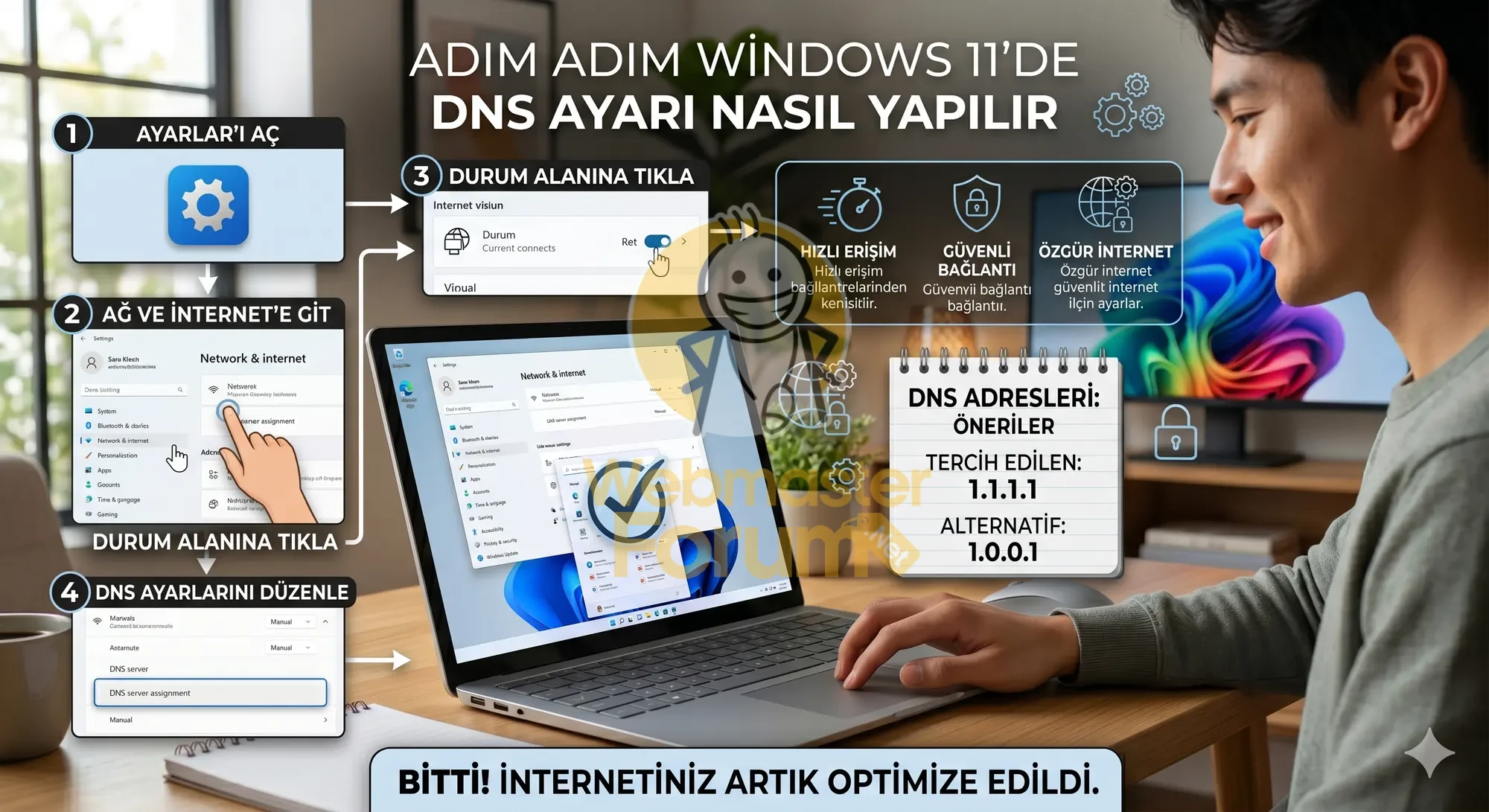 Windows 11 DNS Değiştirme.webp