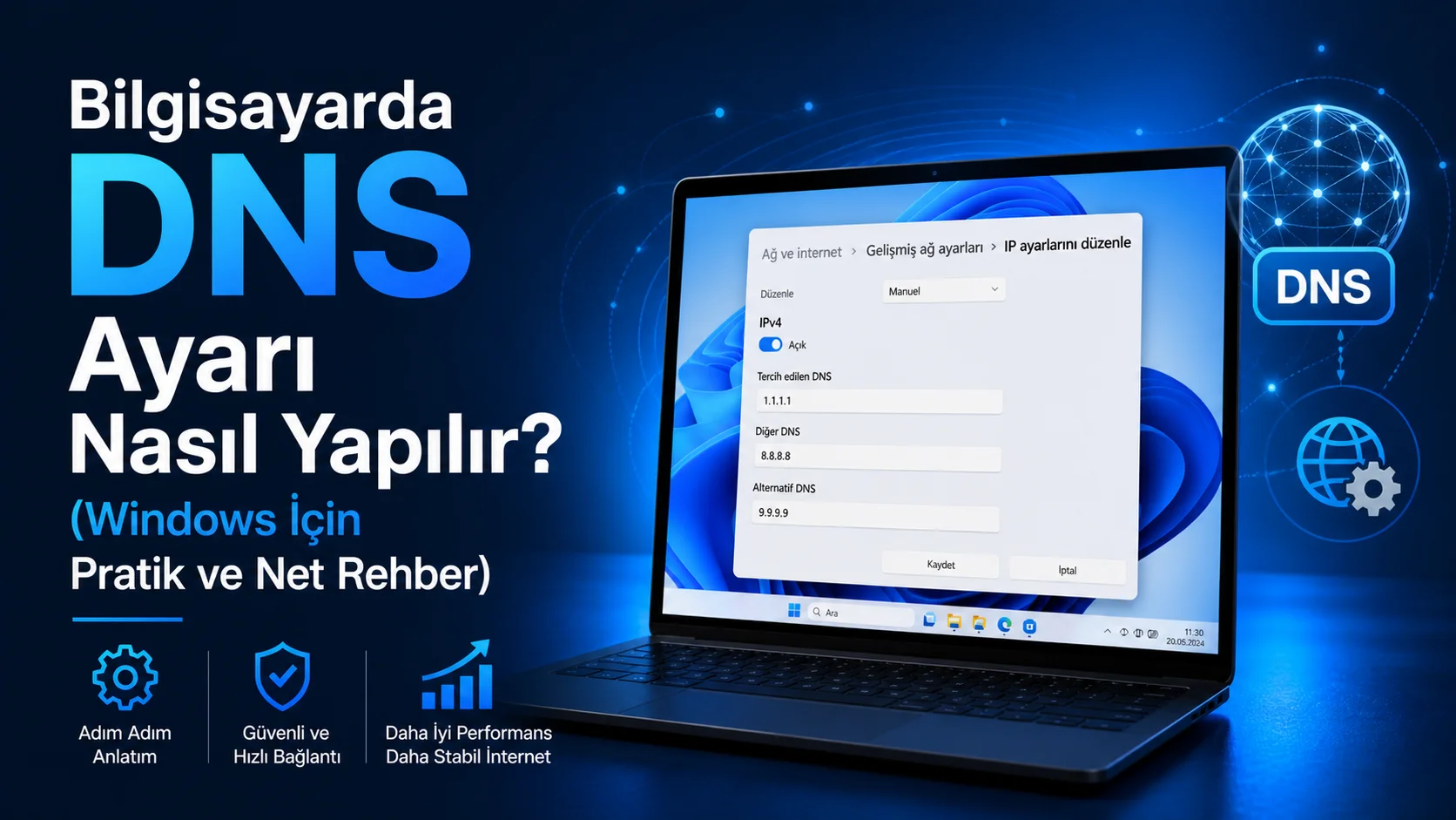 Bilgisayarda DNS Ayarı Nasıl Yapılır.webp