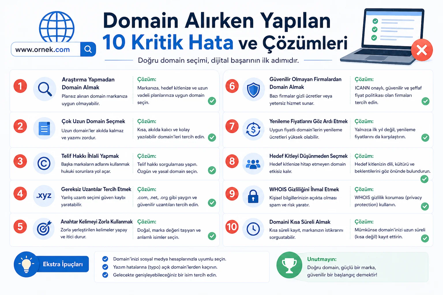 Domain Alırken Yapılan 10 Kritik Hata ve Çözümleri.webp