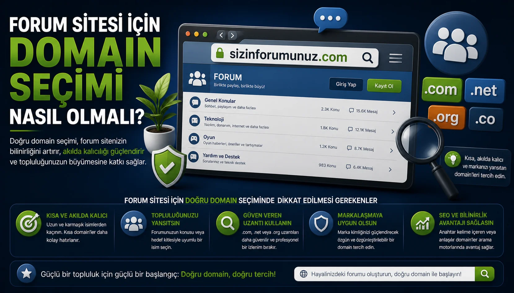 Forum Sitesi İçin Domain Seçimi Nasıl Olmalı.webp