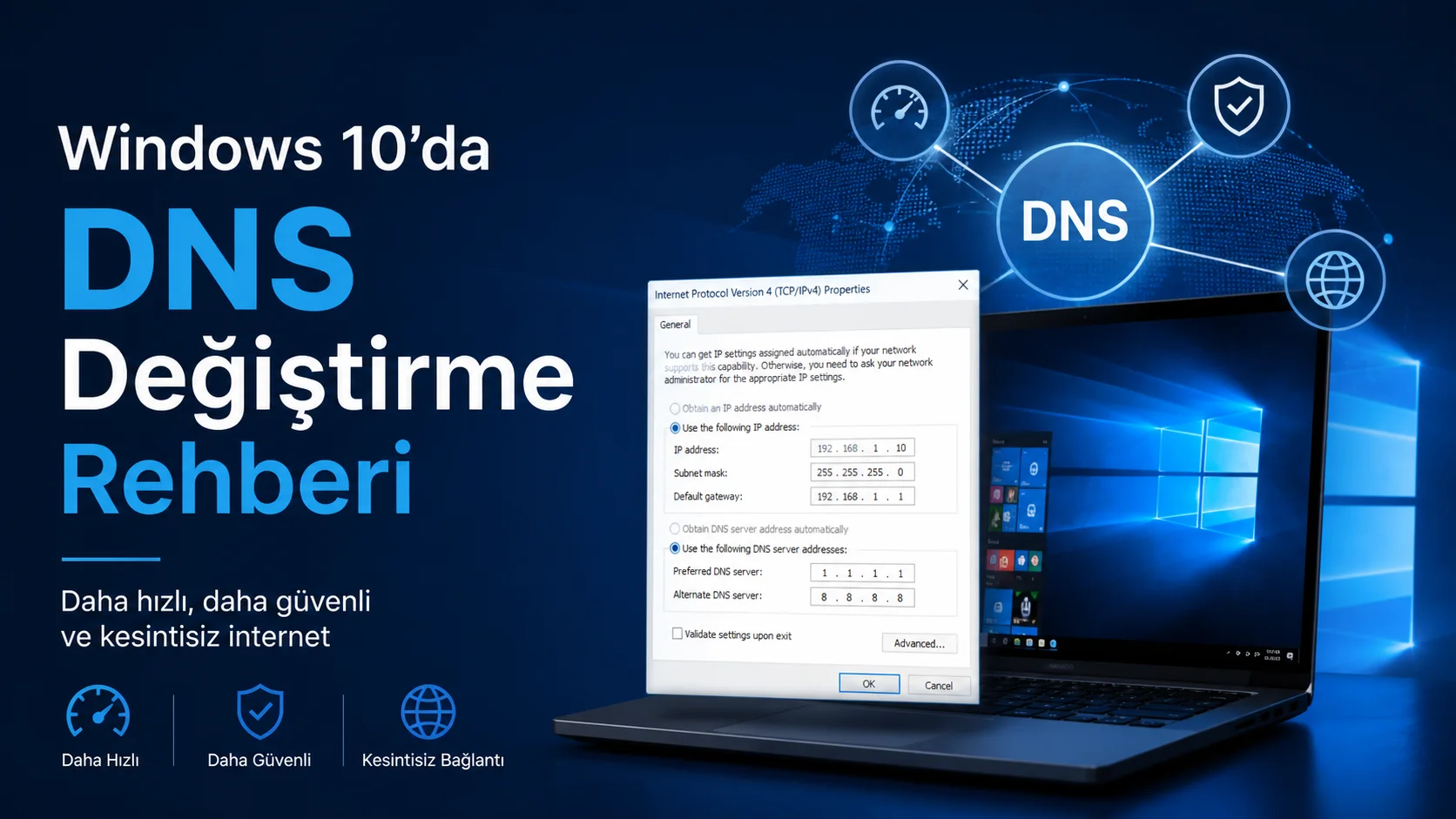 Windows 10’da DNS Değiştirme.webp